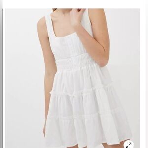 Urban Outfitters White Tiered Mini Dress